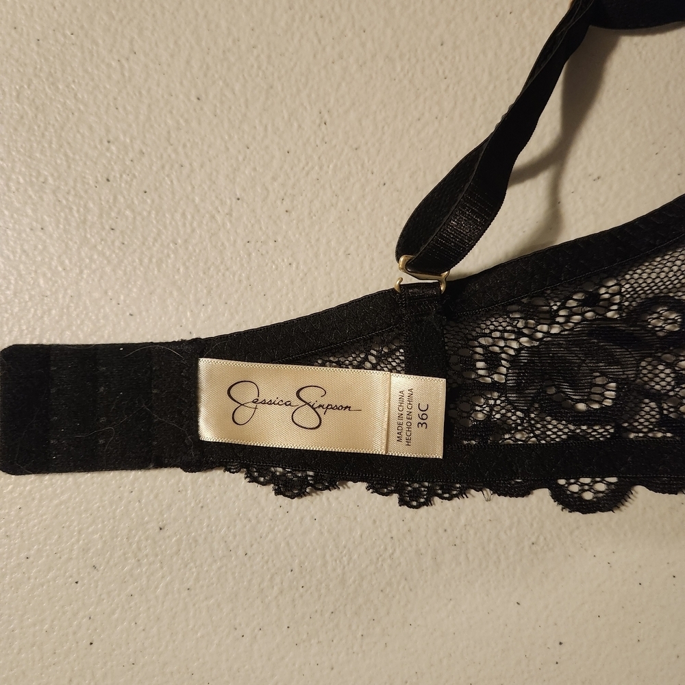 Jessica Simpson Black Lace Push-up Bra - Picture 10 of 11
